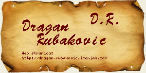 Dragan Rubaković vizit kartica